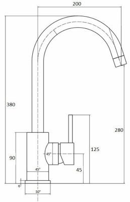 ELLSI TIVOLI CHROME MONO SINGLE LEVER SIDE ACTION KITCHEN SINK MIXER TAP with SWIVEL SPOUT, PDT-000057 (WRAS approved) ELLSI TIVOLI CHROME MONO SINGLE LEVER SIDE ACTION KITCHEN SINK MIXER TAP with SWIVEL SPOUT, PDT-000057 (WRAS approved)